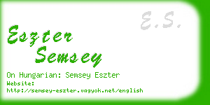 eszter semsey business card